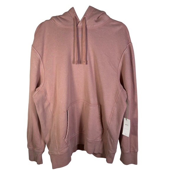 NWT AE77 A Eagle Soft Fleece Pullover Hoodie Sweatshirt Dusty Rose Pink Sz L